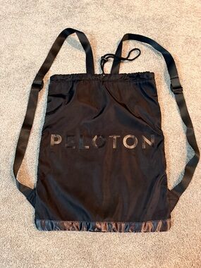 Peloton Instructor bag!!! Black Drawstring Sack with Logo.